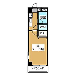 フジビル 1階1Kの間取り