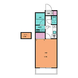 JR中央線 三鷹駅 徒歩14分の賃貸マンション 1階1Kの間取り