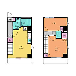 シルフィッド 2階2LDKの間取り