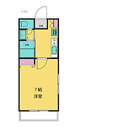 ボナールC 1Kの間取図画像