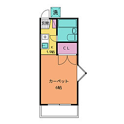 ベルメゾン ワンルームの間取図画像