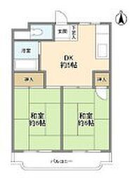 KEITWOマンション 2DKの間取図画像