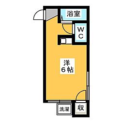 エーデルホーフ ワンルームの間取図画像
