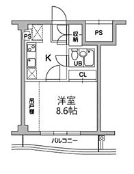 T'sgarden稲城 ワンルームの間取図画像