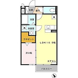 アマービリス 1LDKの間取図画像