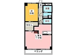 センターヴィレッジ 1LDKの間取図画像