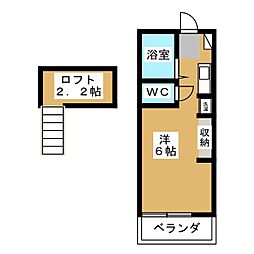 グレースヒルズ ワンルームの間取図画像