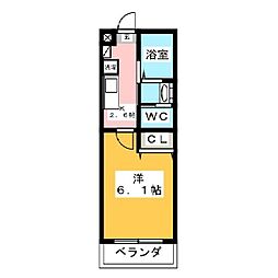 シリエージョカーサ国立 1Kの間取図画像