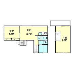 Raffine Chofu 5階2LDKの間取り