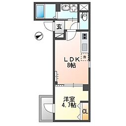 グランチェスタ 2階1LDKの間取り