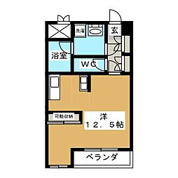 ＦＩＮＥ 3階ワンルームの間取り