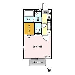 メゾン・ド・アブリコ 1Kの間取図画像