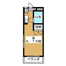 ゴールドファイブ成城 ワンルームの間取図画像
