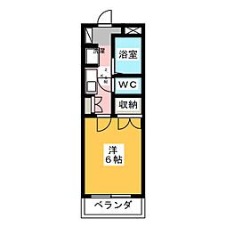 エステート国領 1Kの間取図画像