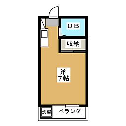 ハイムＫＮ 2階ワンルームの間取り
