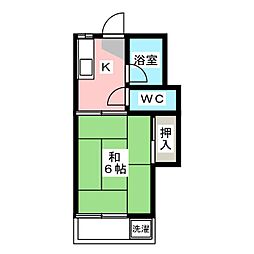 メゾン・ブランシュ 1階1Kの間取り