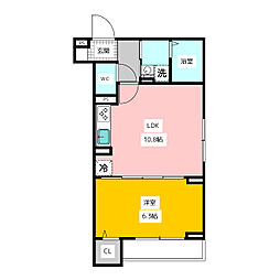 Asset-Court花小金井南町 3階1LDKの間取り