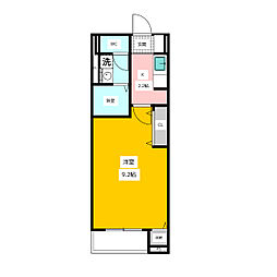パフュームIII 1階1Kの間取り