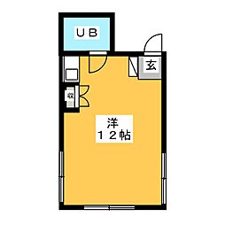 パークアベニューST 2階ワンルームの間取り