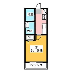 フォルジュロン　パンセ 1階1Kの間取り