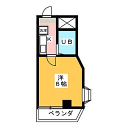 クレッセントハイツ一橋 1Kの間取図画像