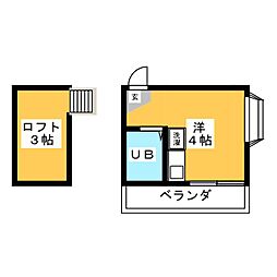 コーポ恋ヶ窪 ワンルームの間取図画像