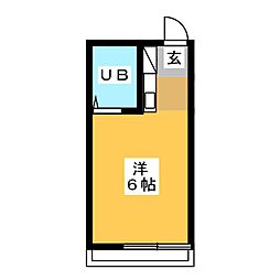 ファランジュ小金井公園 ワンルームの間取図画像