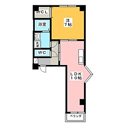 南ビル 1LDKの間取図画像
