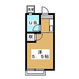 田中アパートメント ワンルームの間取図画像