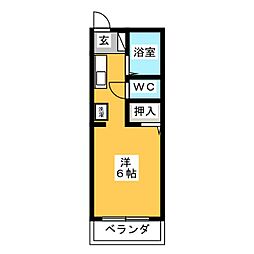 ムーミンＨＯＵＳＥ 2階ワンルームの間取り