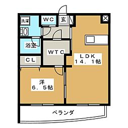 Ｋ5 1階1LDKの間取り