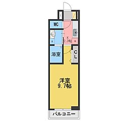 クレメントガーデンV 1Kの間取図画像