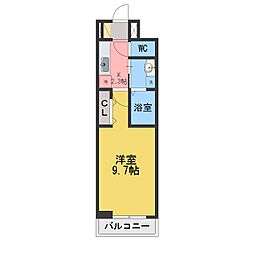 クレメントガーデンV 1Kの間取図画像
