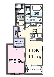 サンネリネ 1LDKの間取図画像