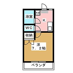 ハイム千石 1Kの間取図画像