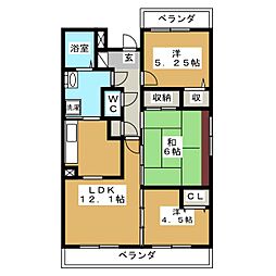 ドゥソレイユ横山台 3LDKの間取図画像