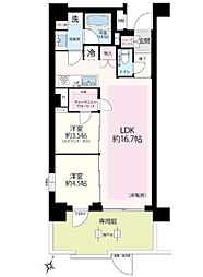 レ・ジェイドシティ橋本1 2LDKの間取図画像
