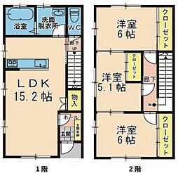 すまいる４３番館 2階3LDKの間取り
