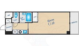 プレリュード江坂 1Kの間取図画像