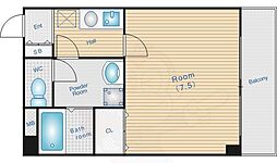 S-FORT江坂リベルツ 1Kの間取図画像