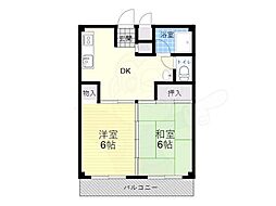 ハマビル 2DKの間取図画像