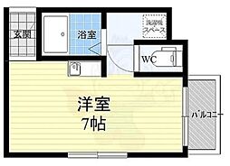 エバンスビル ワンルームの間取図画像
