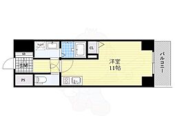 グランブルジュ ワンルームの間取図画像