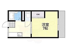 ハイツ豊津荘 1Kの間取図画像