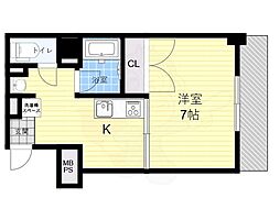 第13関根マンション 1DKの間取図画像