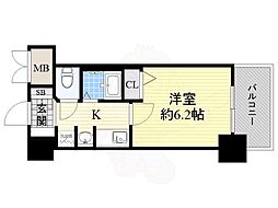 エステムコート新大阪6エキスプレイス 1Kの間取図画像