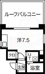 ストリーム江坂 ワンルームの間取図画像