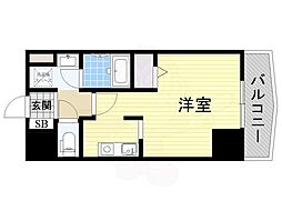 ノルデンハイム新大阪2 1Kの間取図画像