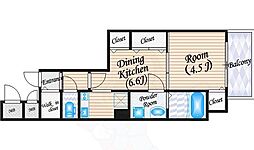 アドバンス新大阪6ビオラ 1DKの間取図画像