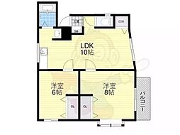 昭光苑 2LDKの間取図画像